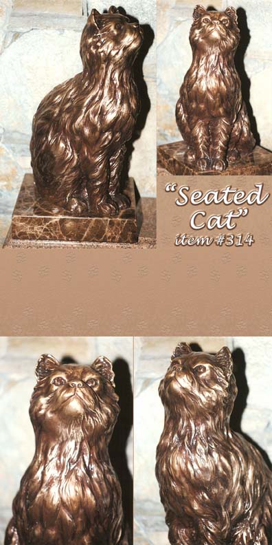 Bronze cat statue, bronze cat