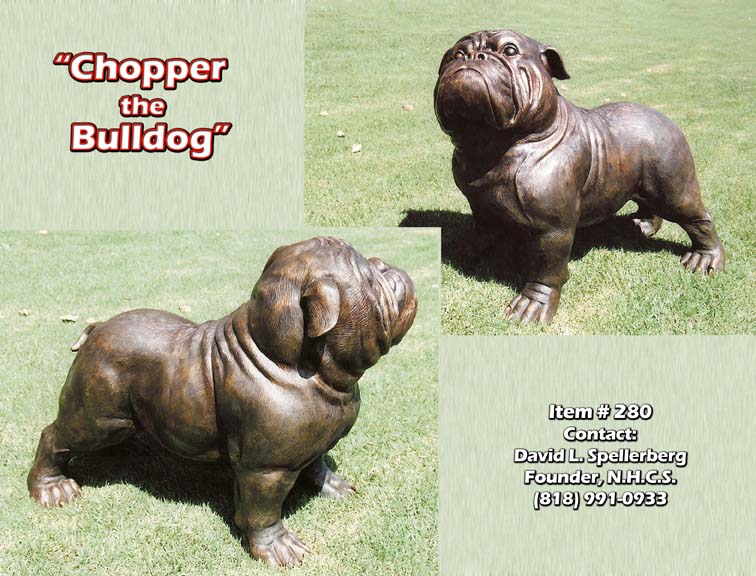 bulldog statue, bulldog statues