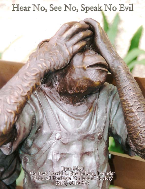 monkey statue, See No Evil statue