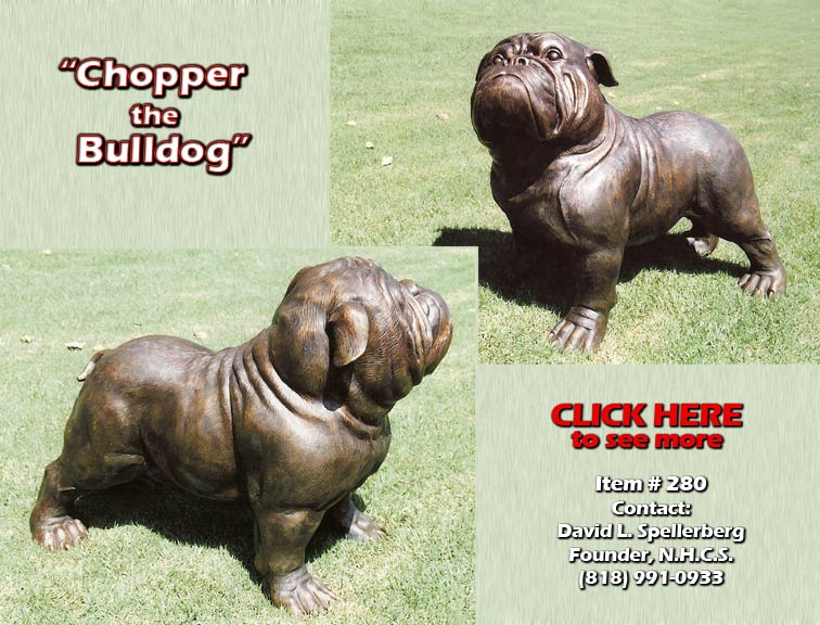 bulldog memorial, bulldog memorials, bulldog statues