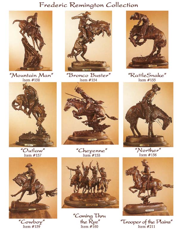 Remington Trophies & Awards, western statues, western sculptures