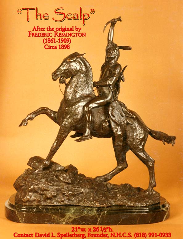 The Scalp Frederic Remington, Remington statues, remington sculptures
